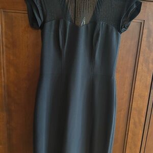 White House Black Market Gray Blue Embellished Sheath Mini Dress